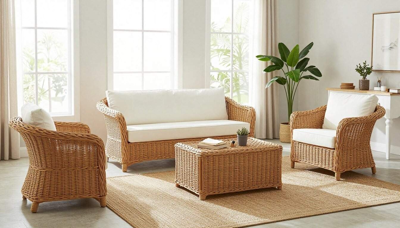 wicker furniture for living room