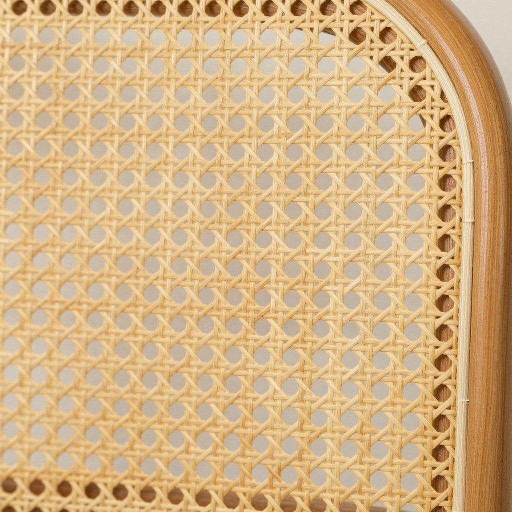 Cane wicker chair back showing the tight, uniform weaving pattern