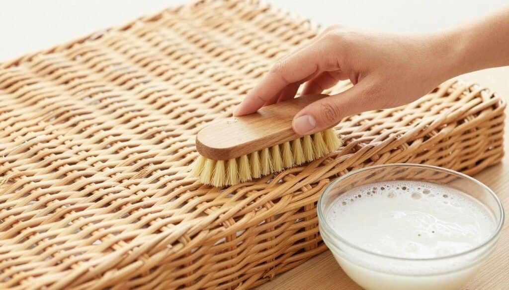 Proper cleaning and maintenance of wicker furniture